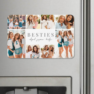 Beste Freunde Elegante BFF-Collage-Foto Magnet