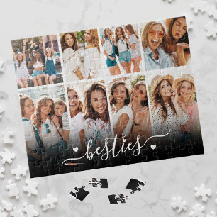 Beste Freunde Elegante BFF-Collage Foto Puzzle