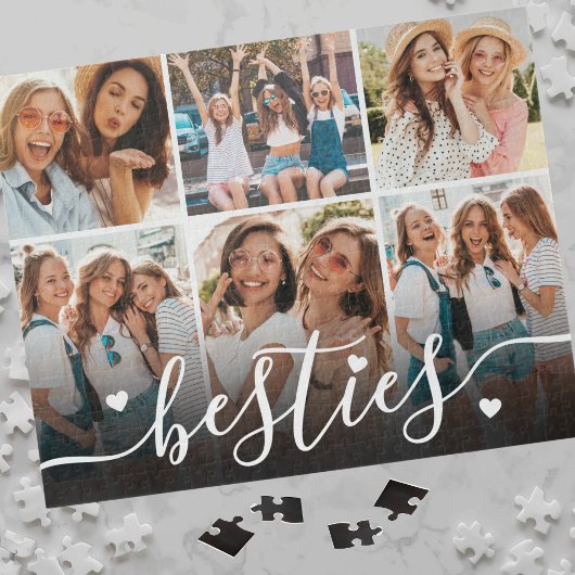 Beste Freunde Elegante BFF-Collage-Foto Puzzle