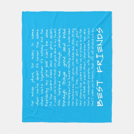 Beste Freunde Fleecedecke (Vorderseite)