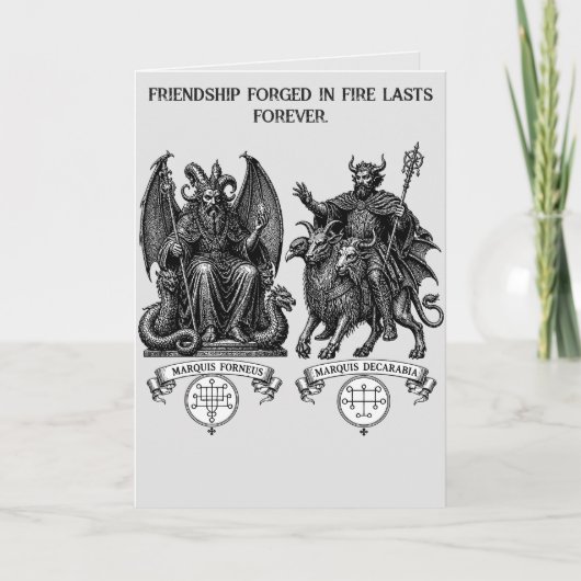 Beste Freunde Forneus und Decarabia Karte (Vorderseite)