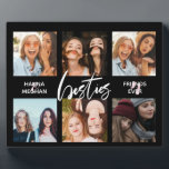 Beste Freunde Foto Collage Black Fotoplatte<br><div class="desc">Ein tolles Geschenk,  um Ihre Freundschaft zu feiern! Eine Foto-Plakette mit Ihren Lieblings-6 Fotos,  personalisiert mit Ihren Namen.</div>