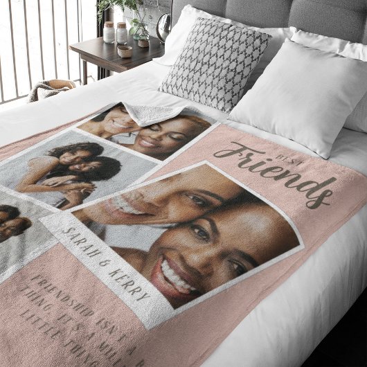 Beste Freunde Foto-Collage Fleece-Decke Fleecedecke