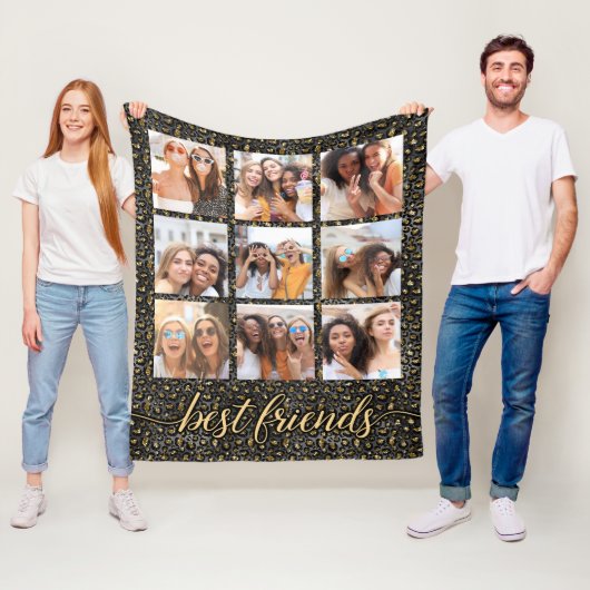 Beste Freunde Foto-Collage Fleecedecke (Beispiel)