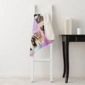 Beste Freunde Foto Collage holografisch rosa lila Sherpadecke (Beispiel)