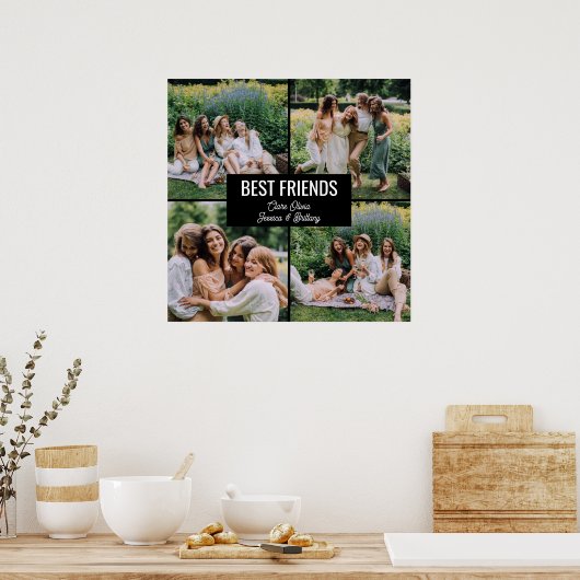 Beste Freunde Foto Collage Poster (Küche)