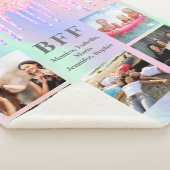 Beste Freunde Foto Collage Regenbogen Glitzer pink Sherpadecke (3/4)