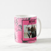 Beste Freunde Foto-Geschenk Rosa Poster Kaffeetasse (VorderseiteRechts)