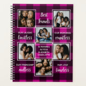 Beste Freunde Freundschaft Geschenk Pink Kariert 6 Planer (Vorderseite)