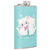 Beste Freunde für alle Katzen Flachmann (Rechts)