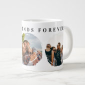Beste Freunde für immer 3 Foto Collage Brush Jumbo-Tasse (Vorderseite Rechts)