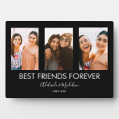 Beste Freunde für immer 3 Foto Collage Geschenk Fotoplatte (Vorderseite)