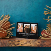 Beste Freunde für immer 3 Foto Collage Geschenk Fotoplatte (Seite)