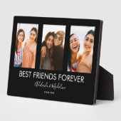 Beste Freunde für immer 3 Foto Collage Geschenk Fotoplatte (Seite)