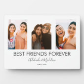 Beste Freunde für immer 3 Foto Collage Geschenk Fotoplatte (Vorderseite)