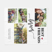 Beste Freunde für immer 4 Fotos personalisierte Na Fleecedecke (Vorderseite (Horizontal))