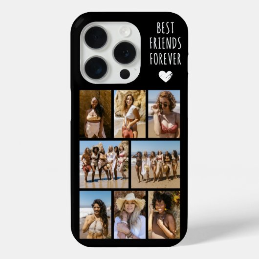 Beste Freunde für immer 8 Foto Schwarz Case-Mate iPhone Hülle (Rückseite)