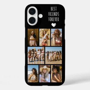 Beste Freunde für immer 8 Foto Schwarz iPhone 16 Plus Hülle