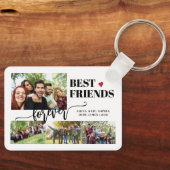 Beste Freunde für immer benutzerdefinierte Foto-Co Schlüsselanhänger (Vorderseite)