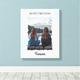Beste Freunde für immer Benutzerdefiniertes Foto  Leinwanddruck