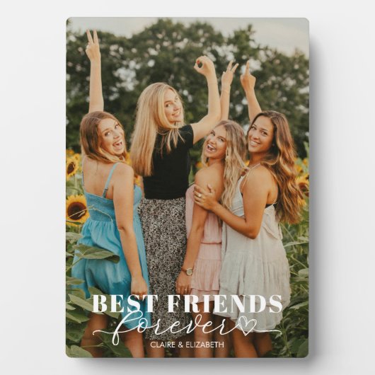 Beste Freunde für immer benutzerdefiniertes Skript Fotoplatte (Vorderseite)