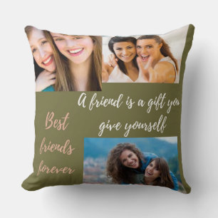 Beste Freunde für immer benutzerdefiniertes Throw- Kissen
