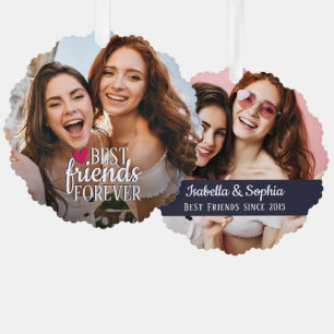 Beste Freunde für immer BESTE FREUNDIN 2 Fotos Fre Ornament Karte