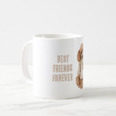 Beste Freunde für immer Brauner Hund Kaffeetasse (Vorderseite Links)