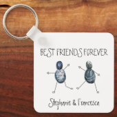 Beste Freunde für immer Eigene Text-Kieselstein-Ta Schlüsselanhänger (Vorderseite)