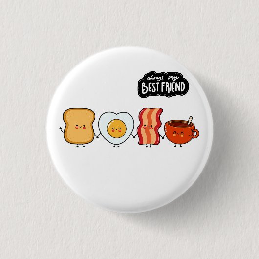 Beste Freunde für immer, Foodie-Freundschaft Button (Vorderseite)