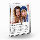 Beste Freunde für immer Foto Block, Bestie Anzeige (Links)