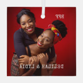 Beste Freunde für immer Foto Geschenk Ornament Aus Glas (Rückseite)