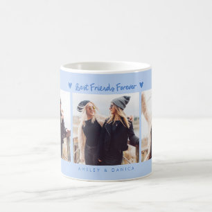 Beste Freunde für immer Foto Mehrfachfoto Eisblau Kaffeetasse