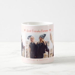 Beste Freunde für immer Foto Mehrfachfoto Pfirsich Kaffeetasse
