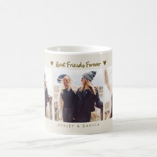 Beste Freunde für immer Foto Multi Foto Creme Kaffeetasse