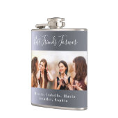 Beste Freunde für immer Foto-Namen Silber Metal Flachmann (Links)