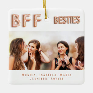 Beste Freunde für immer Foto Roségold beste Freund Keramikornament