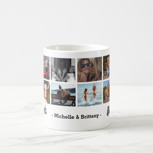 Beste Freunde für immer FotoCollage Kaffeetasse (Mittel)