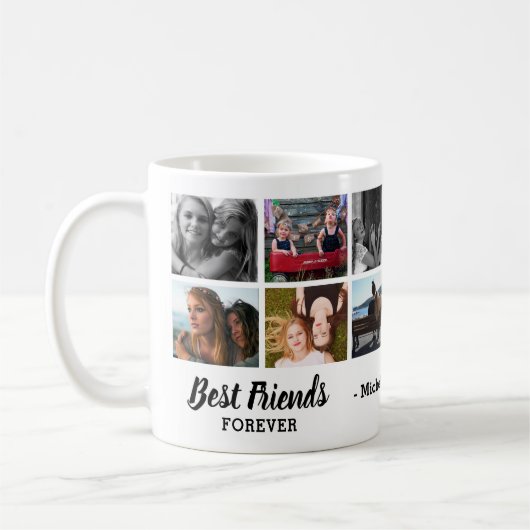 Beste Freunde für immer FotoCollage Kaffeetasse (Links)