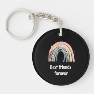 Beste Freunde für immer gold Regenbogen Sterne Schlüsselanhänger