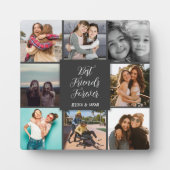 Beste Freunde für immer graues Foto handgeschriebe Fotoplatte (Vorderseite)
