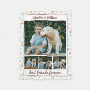 Beste Freunde für immer Haustier-Foto-Name Fleecedecke
