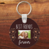 Beste Freunde für immer Ihren Foto niedliche Gebur Schlüsselanhänger (Vorderseite)