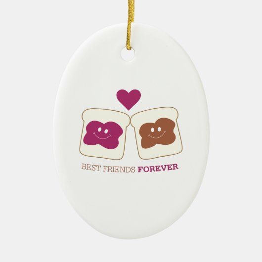 Beste Freunde für immer Keramikornament (Vorne)