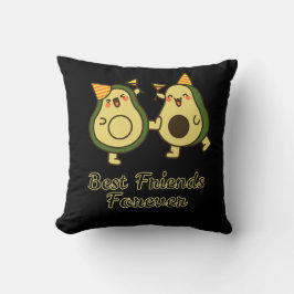 BESTE FREUNDE FÜR IMMER, LUSTIGE AVOCADO, FREUNDES KISSEN