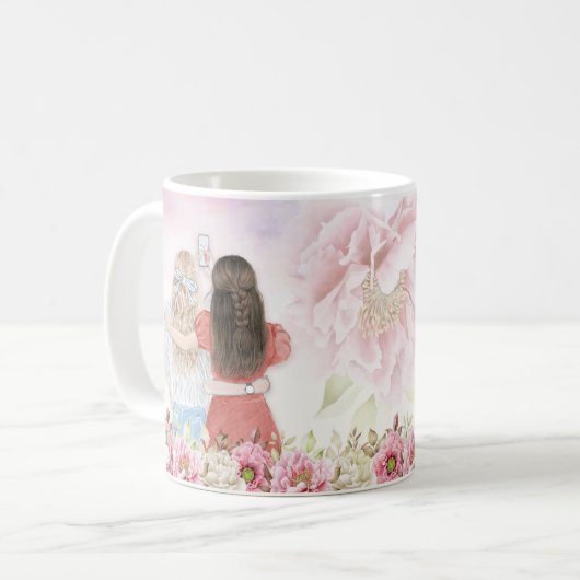 Beste Freunde für immer Mädchen Kaffeetasse (Vorderseite Links)