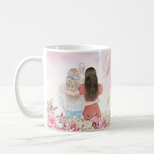 Beste Freunde für immer Mädchen Kaffeetasse (Links)