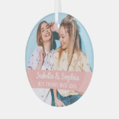 Beste Freunde für immer moderne BESTE FREUNDIN Fot Ornament Aus Glas (Vorderseite links)