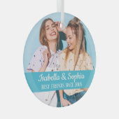 Beste Freunde für immer moderne BESTE FREUNDIN Fot Ornament Aus Glas (Vorderseite Rechts)