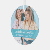 Beste Freunde für immer moderne BESTE FREUNDIN Fot Ornament Aus Glas (Vorderseite links)